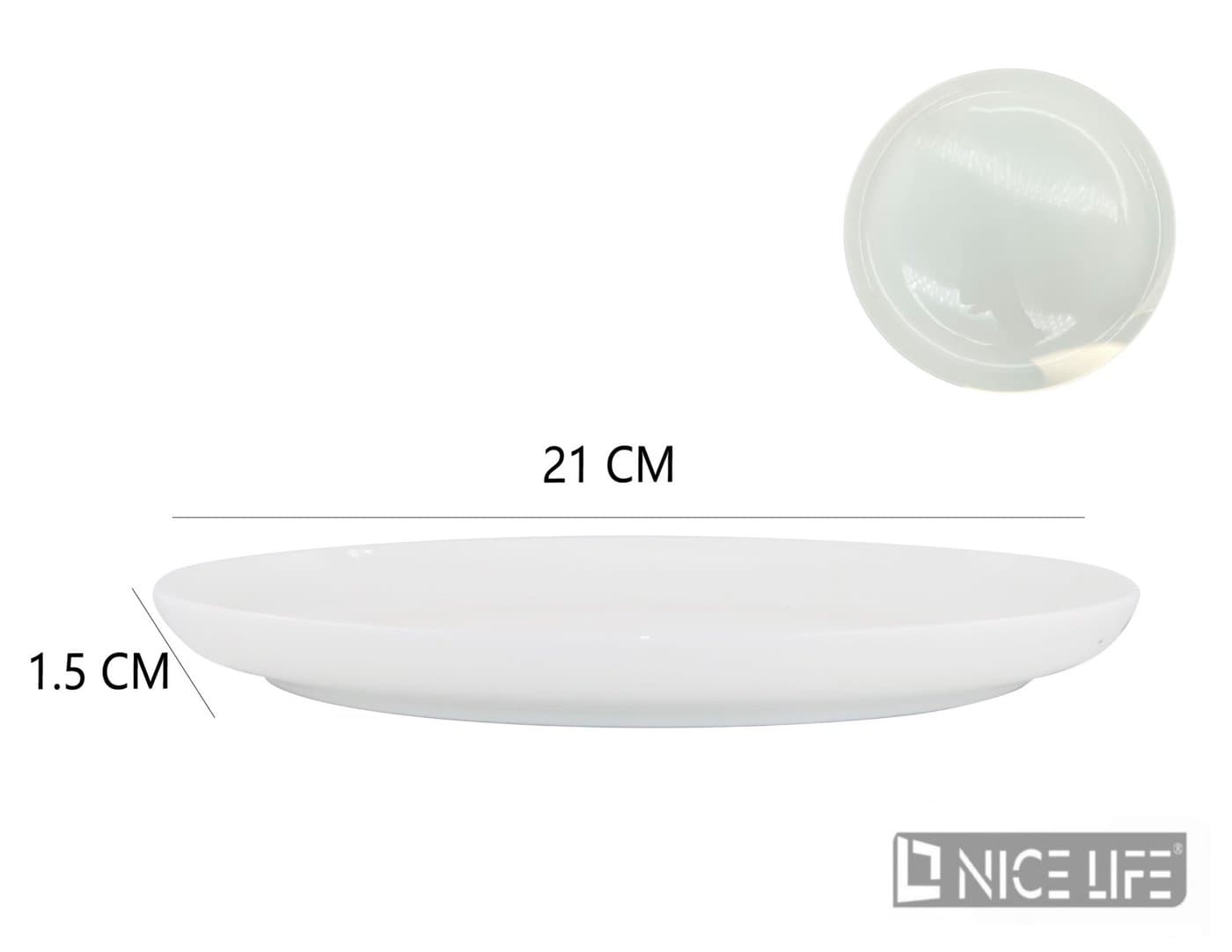 Talerz ceramiczny biały o płytkim fasonie