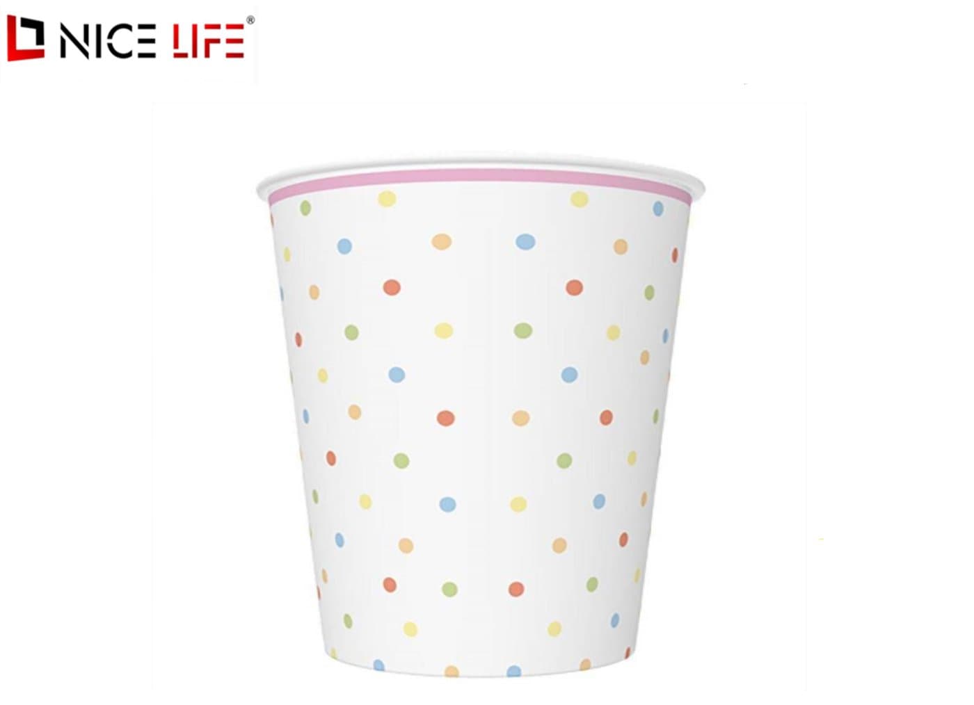 Kubki papierowe DAISY 250ml 8szt. KD01_OG_027001
