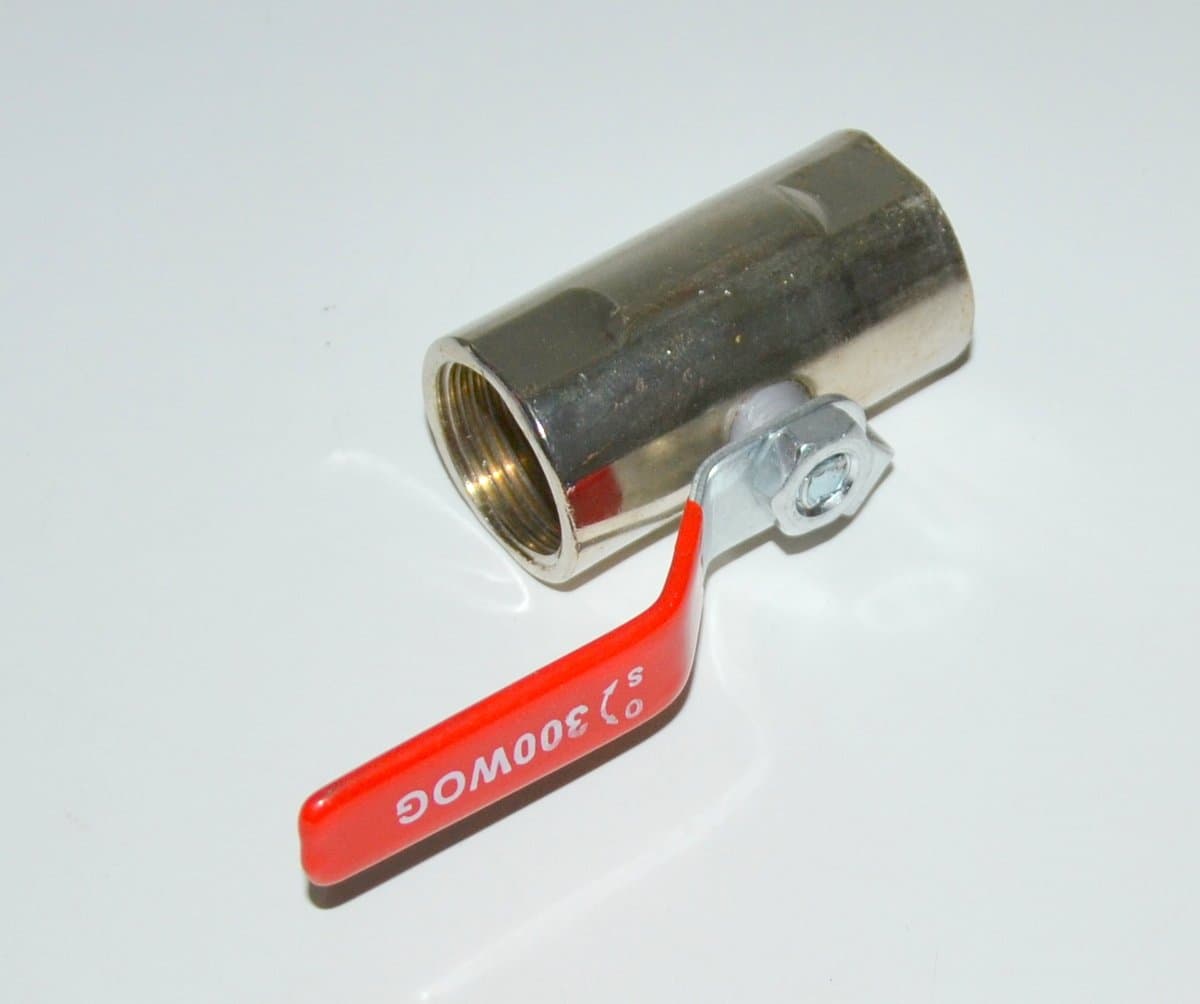 Zawór do instalacji wodnej metalowy srebrny