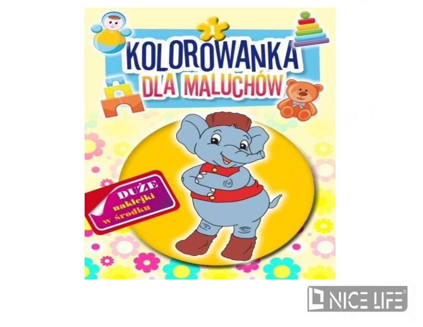 Kolorowanka dla maluchów 1 z motywem słonika