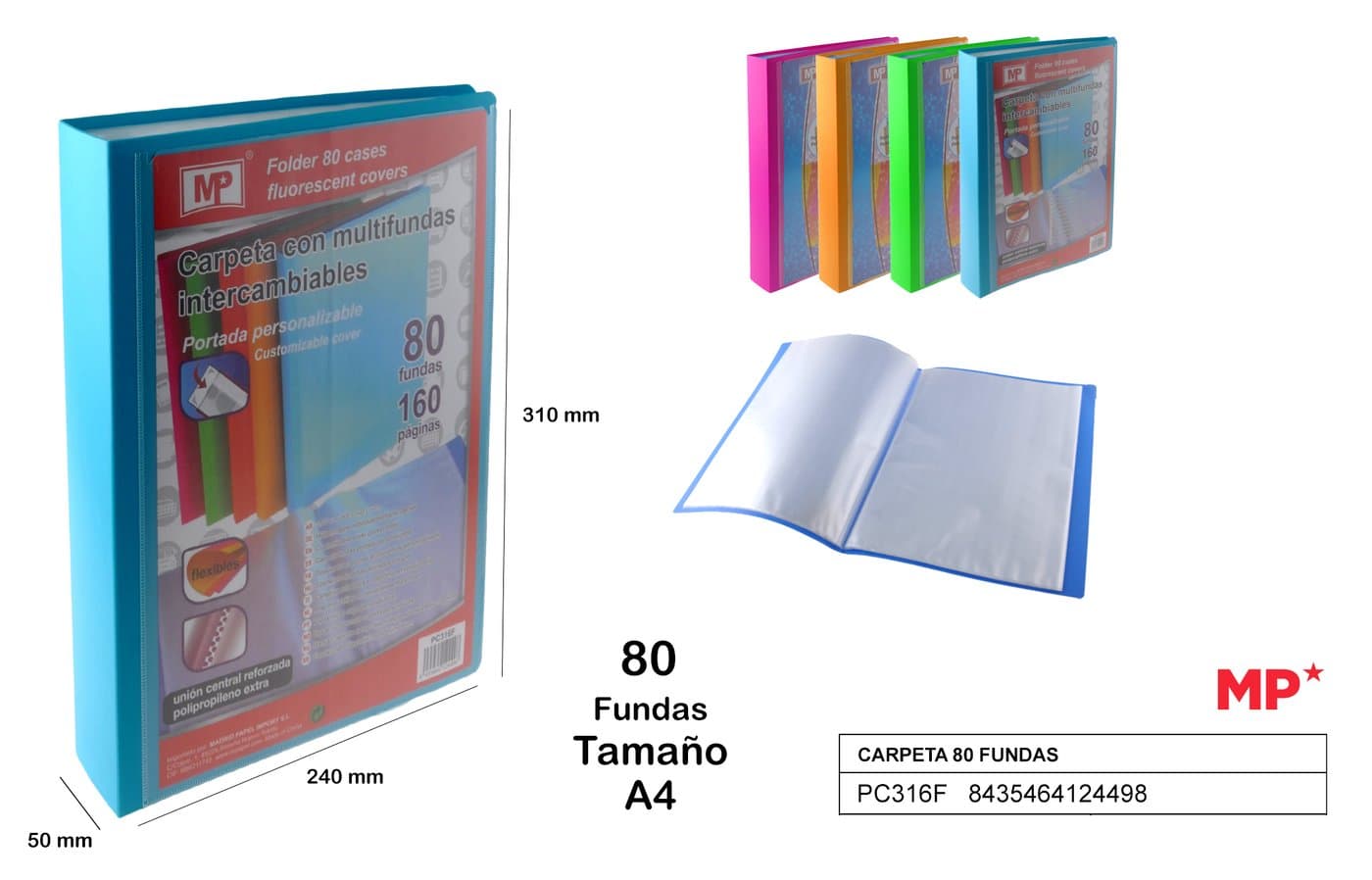 Teczka ofertowa A4 z 80 koszulkami do układania dokumentów
