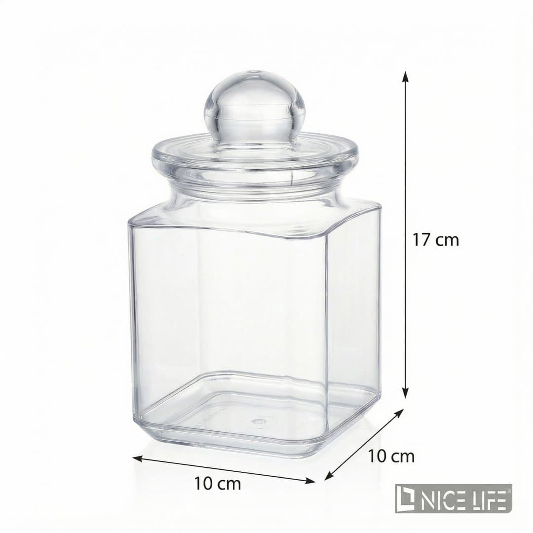 Pojemnik kwadratowy z przykrywką 0,9 L