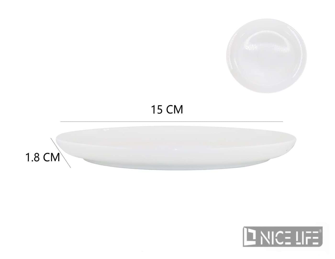 Talerz ceramiczny z białą płytką formą i delikatnym rantem