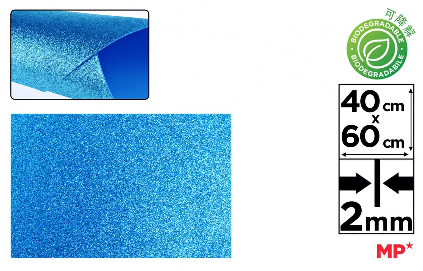 Pianka EVA brokatowa 40 × 60 cm do wykonywania prac plastycznych