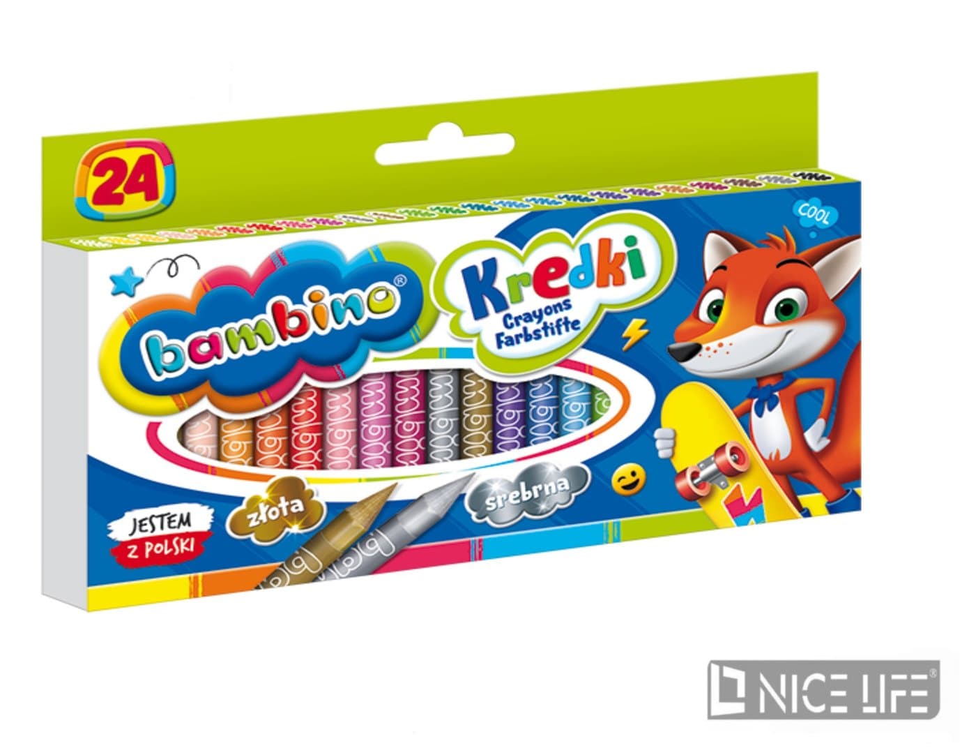 Kredki świecowe BAMBINO 24 kol.