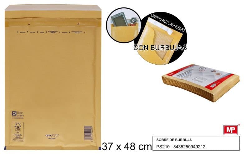 Koperta bąbelkowa papierowa 350 × 470 mm
