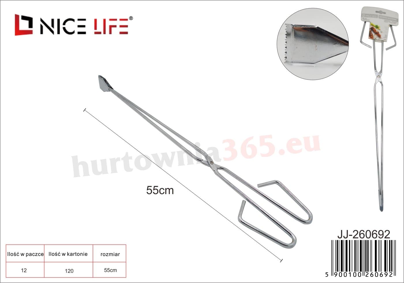 Szczypce metalowe do grilla