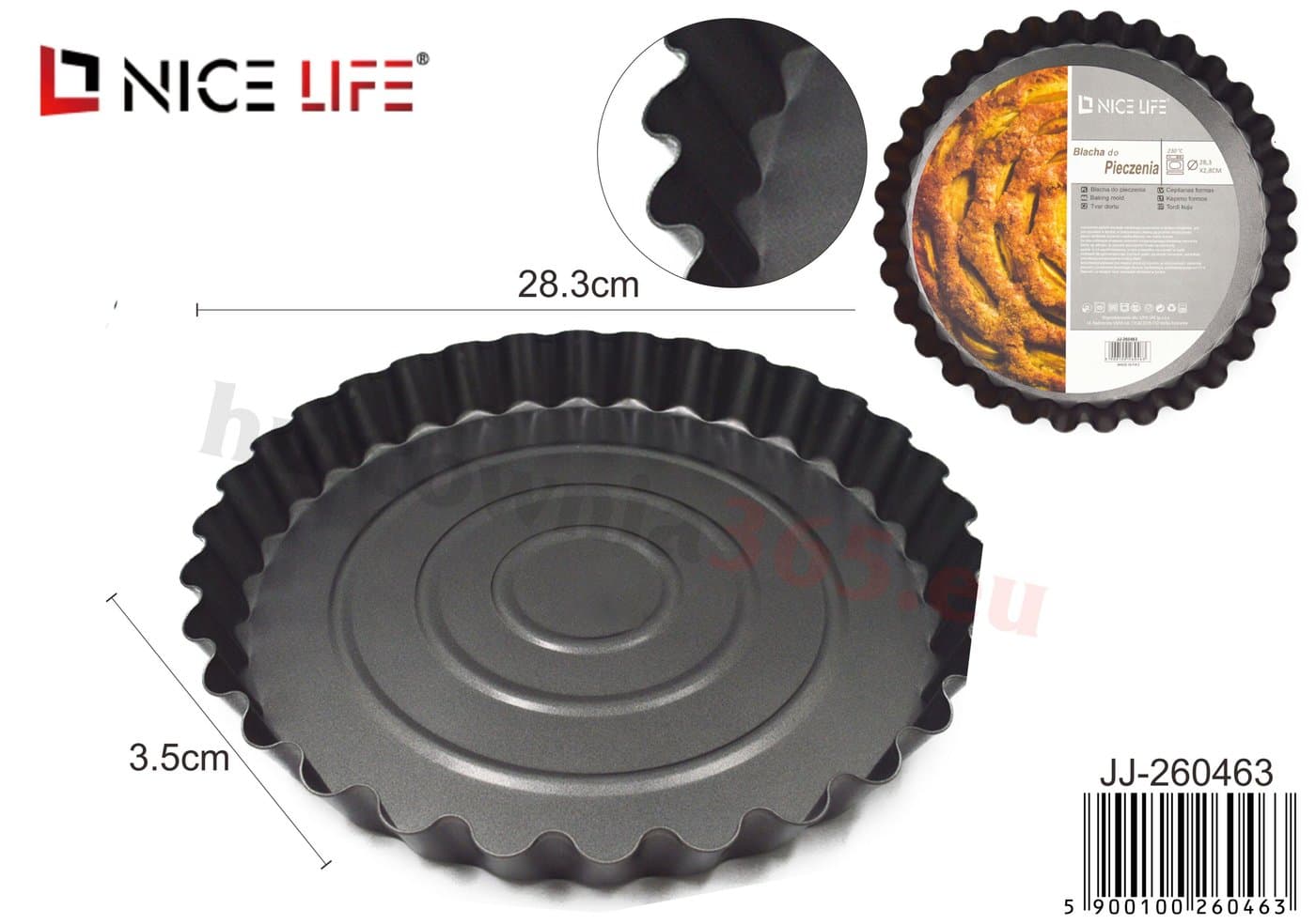 Forma do pieczenia tart okrągła z falowanym brzegiem