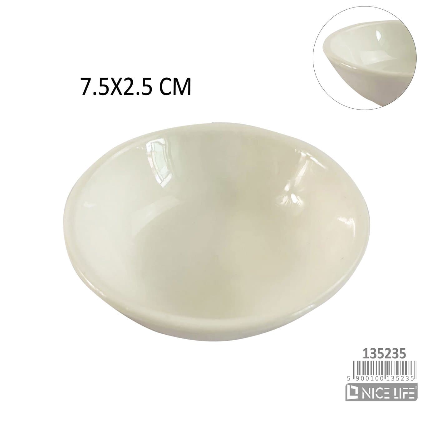 Talerz głęboki biały ceramiczny okrągły z szerokim rantem
