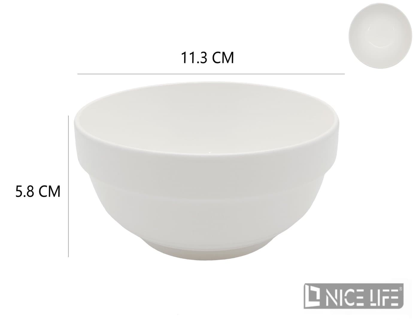 Salaterka ceramiczna biała okrągła z profilowaną podstawą