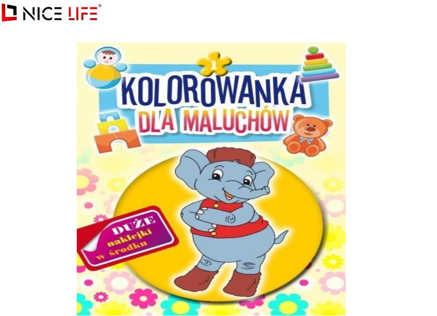 Kolorowanka dla maluchów 1 z motywem słonika