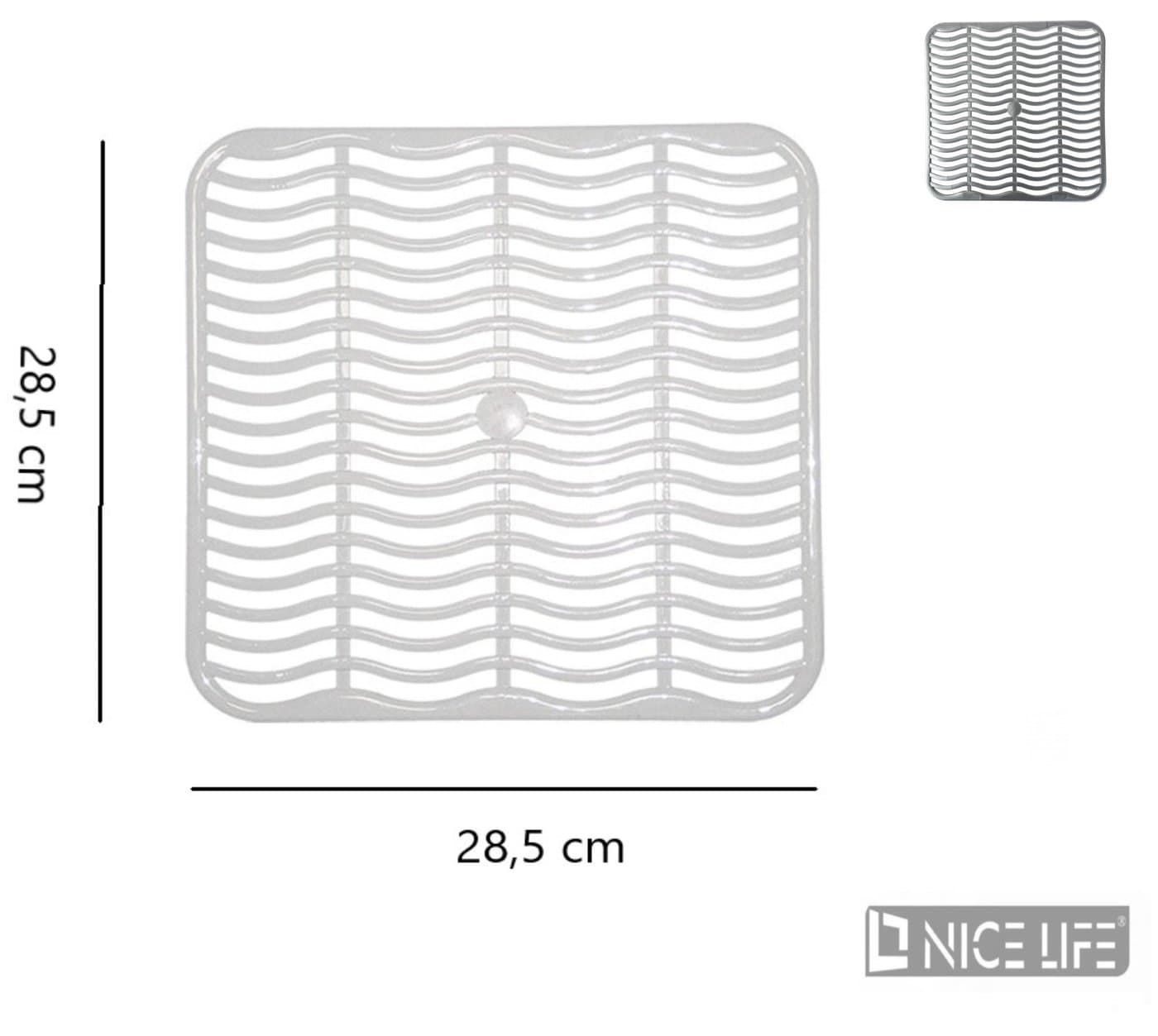 Kratka plastikowa do umywalki biała 28,5 × 28,5 cm