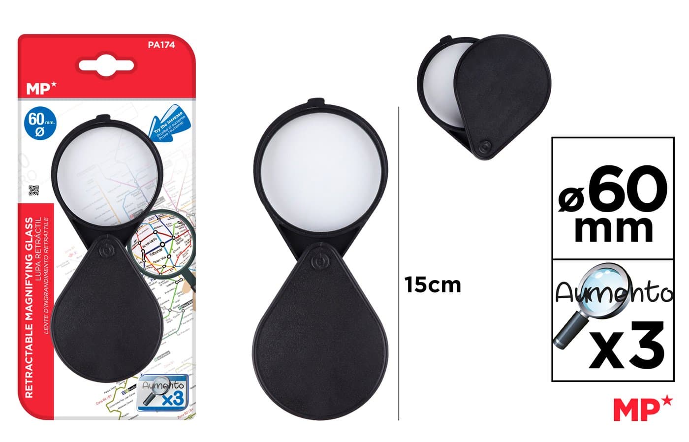Lupa składana 60MM MP