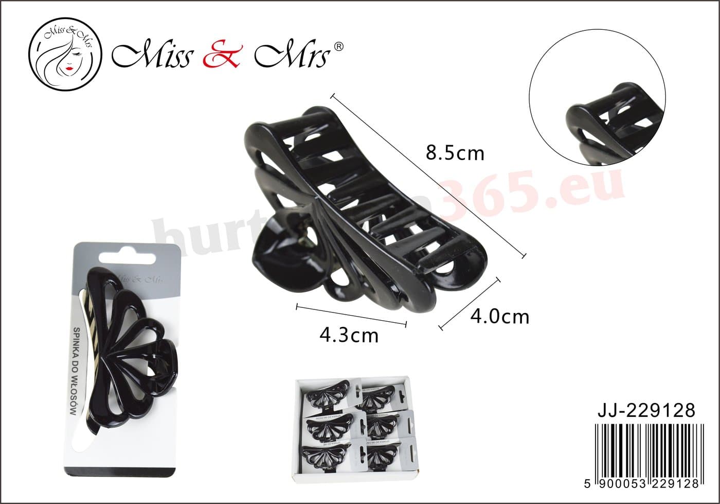 Spinki do włosów plastikowe czarne