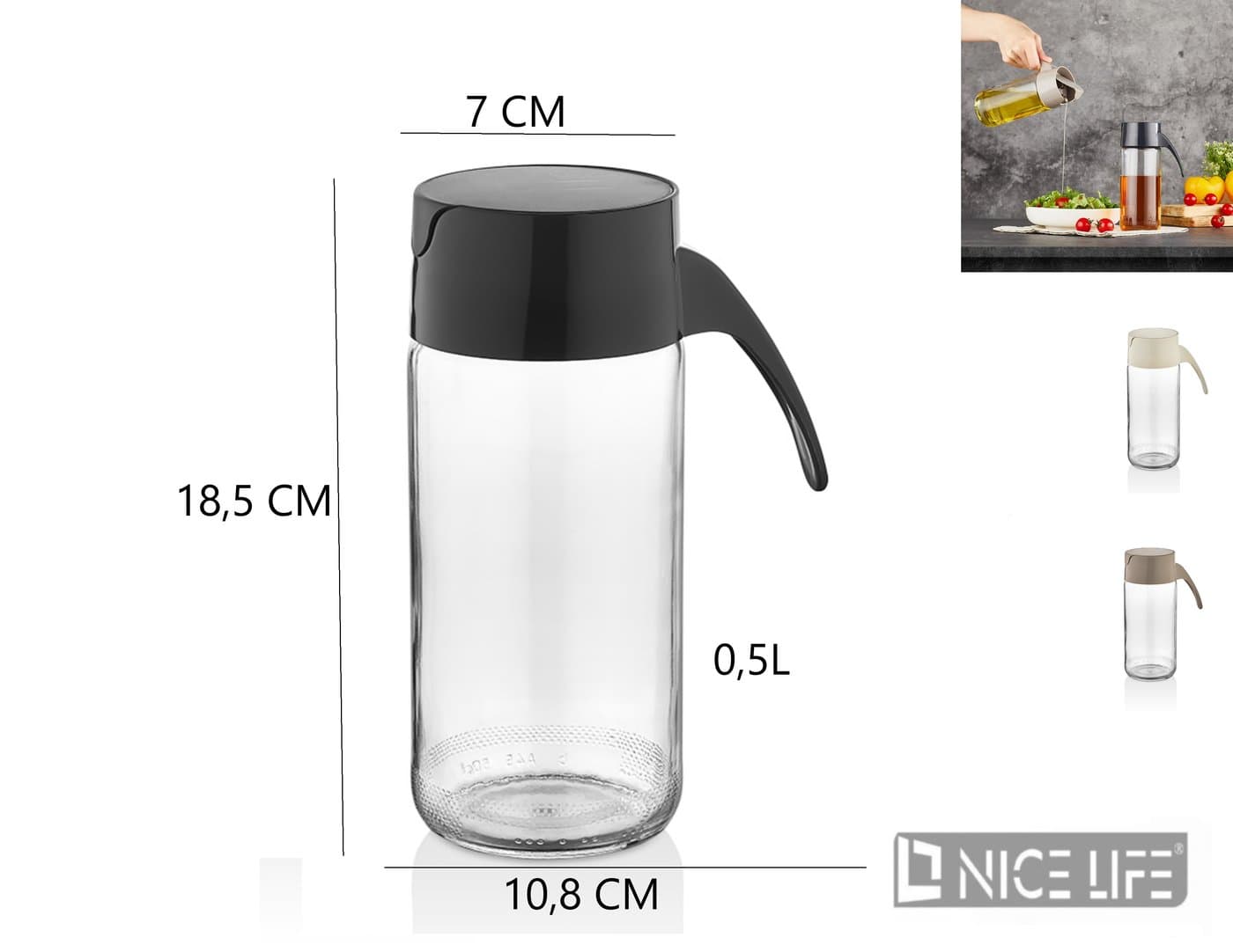 DOZOWNIK NA OLIWĘ I OCET 0,5L C-00413