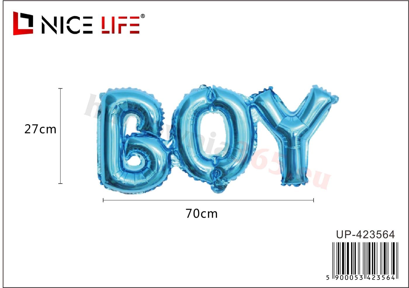 Balon foliowy napis BOY niebieski