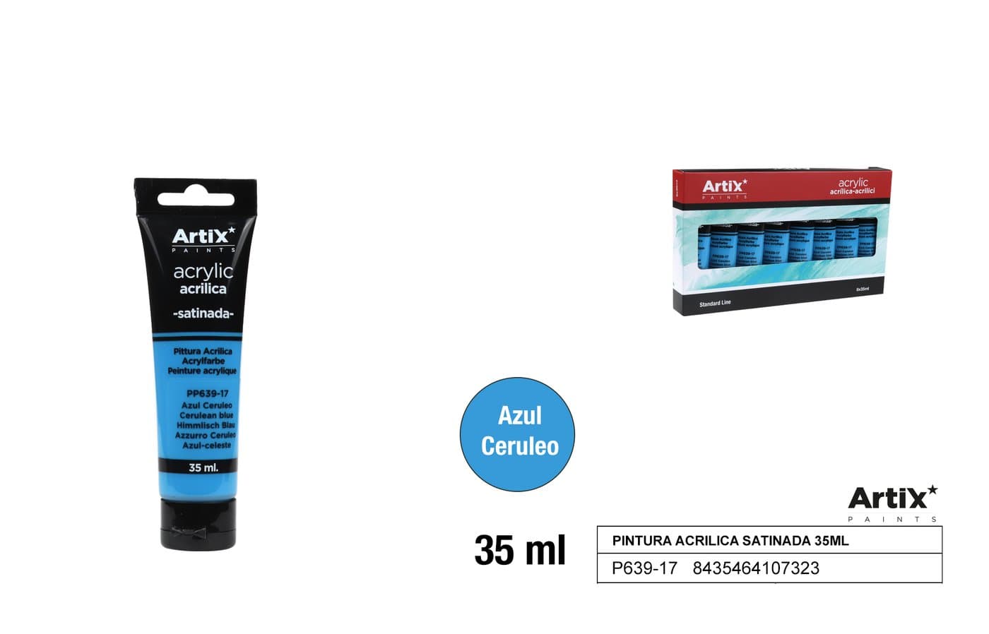 Farba akrylowa błękitna ceruleum 35 ml