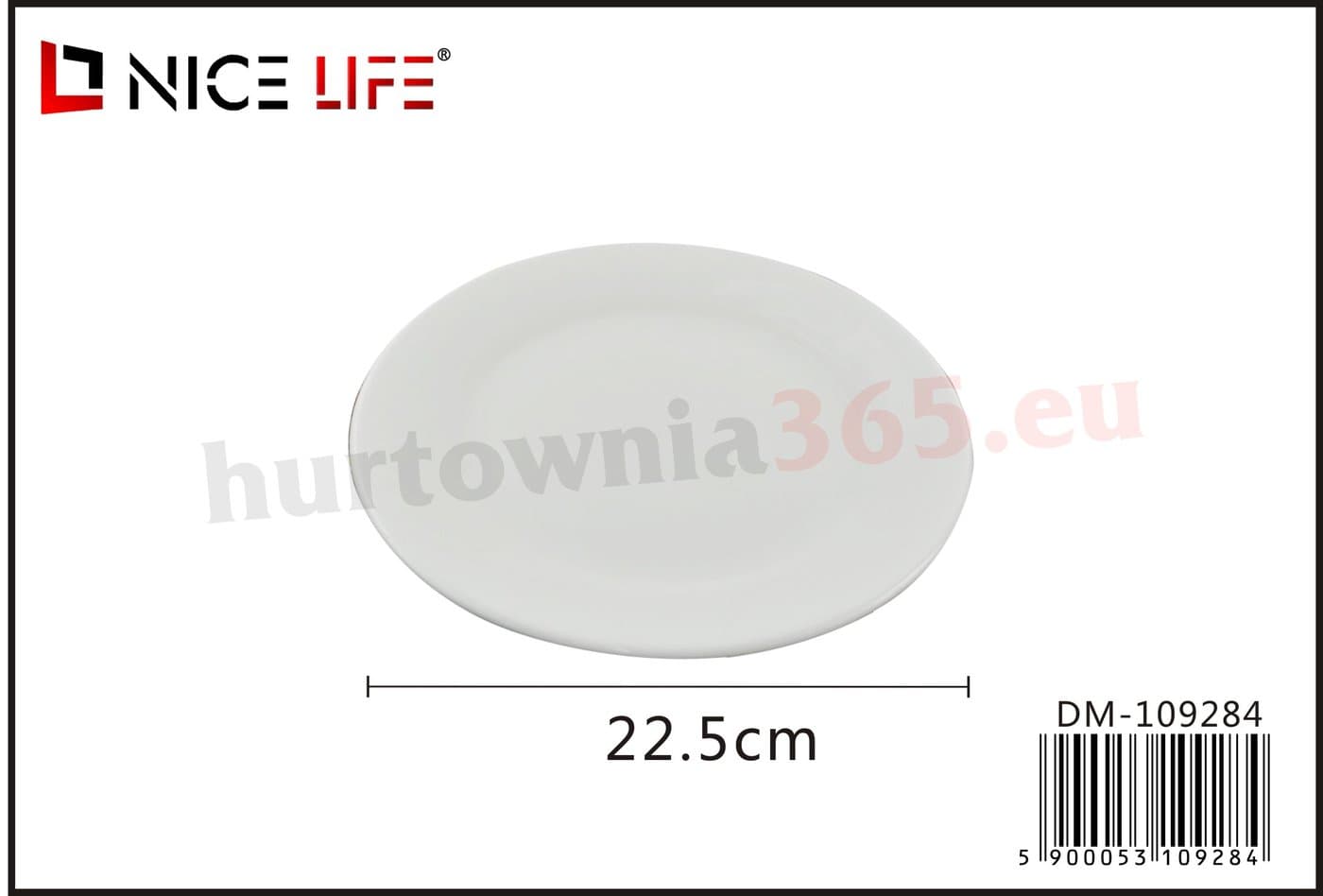 Talerz płaski ceramiczny okrągły biały do podawania dań