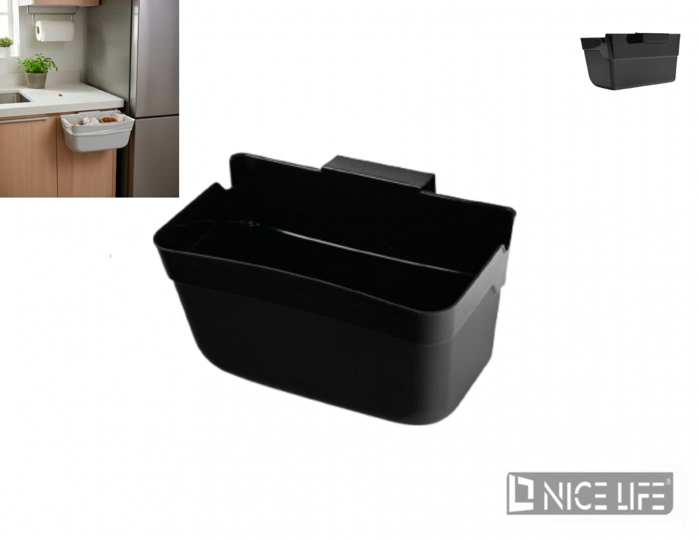 Koszyk Unibox czarny z tworzywa