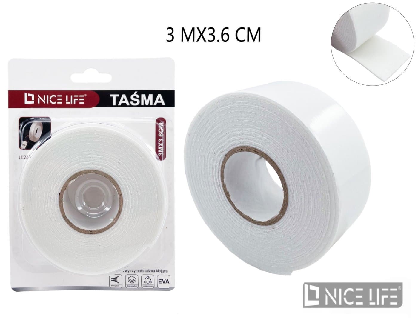 Taśma samoprzylepna biała do łączenia