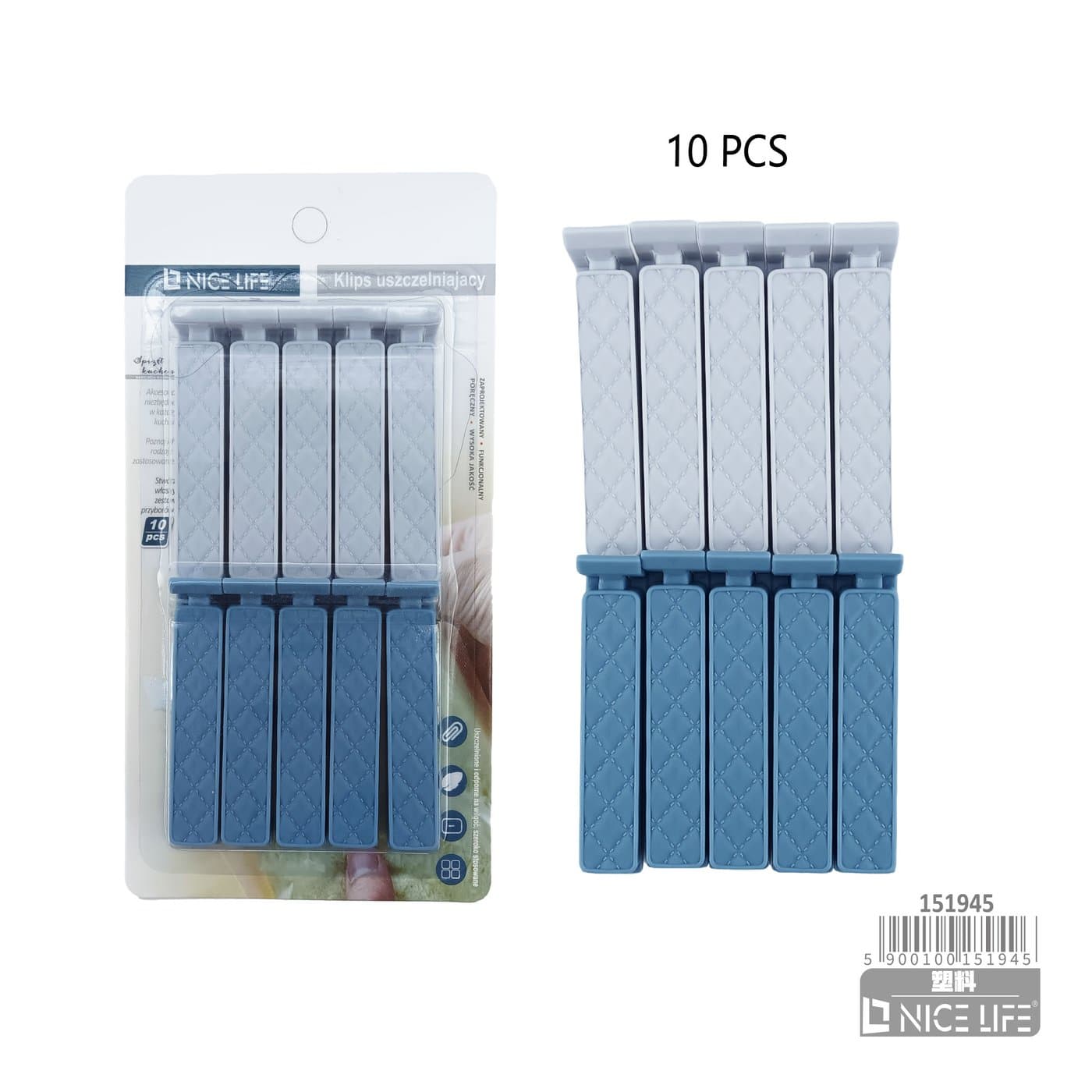 Klips do opakowań kuchennych plastikowy