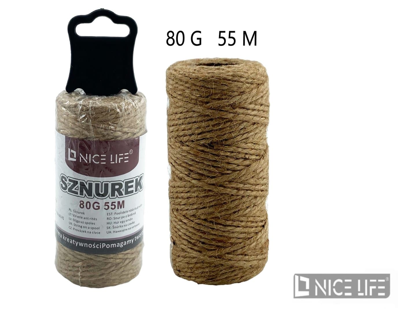 Linka skręcana w naturalnym beżu na szpulce