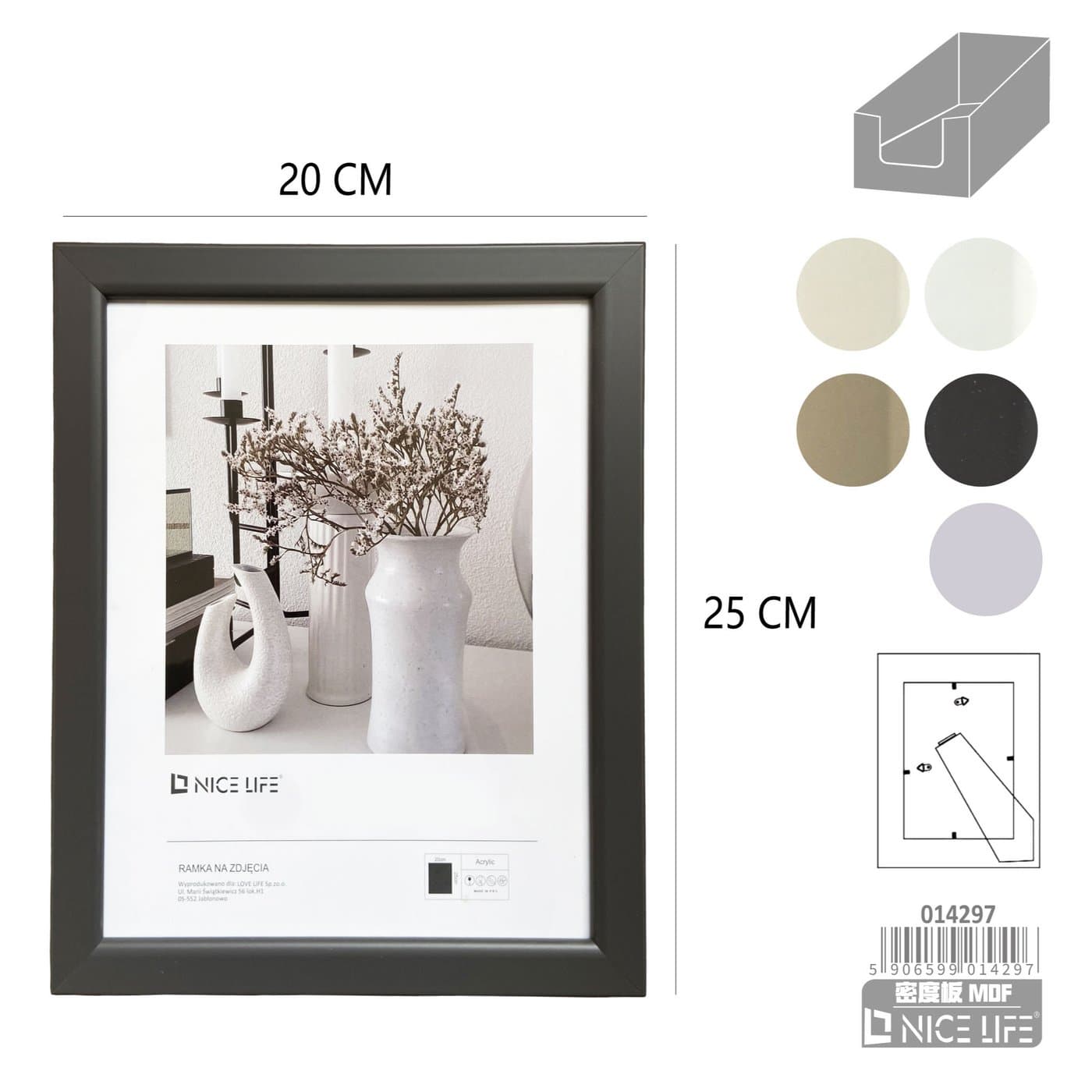 Oprawa do fotografii z prostokątnym otworem
