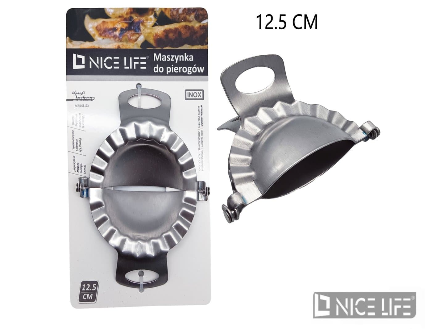 Forma do pierogów metalowa składana z falowanym brzegiem