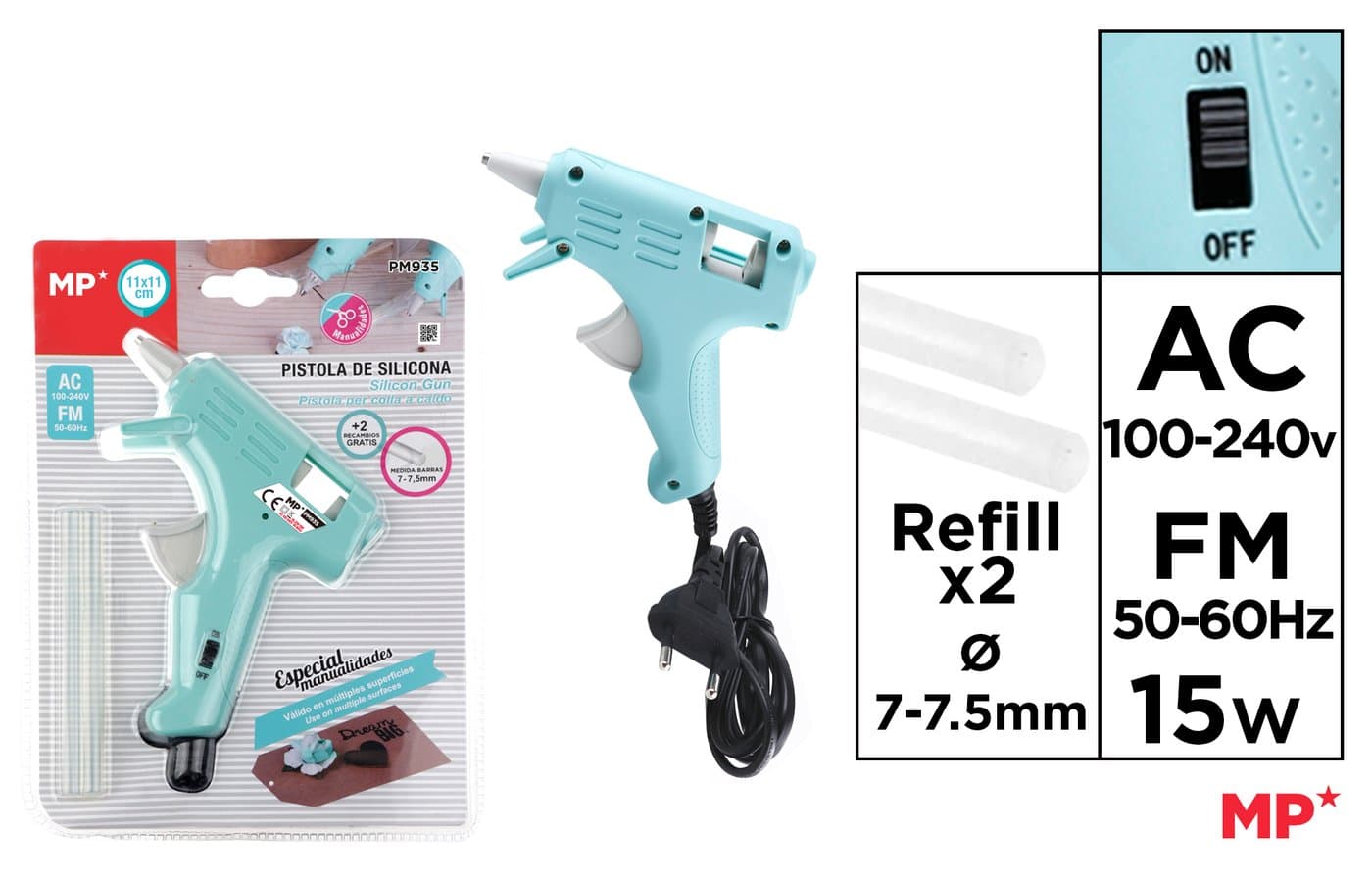 Pistolet do kleju na gorąco średni