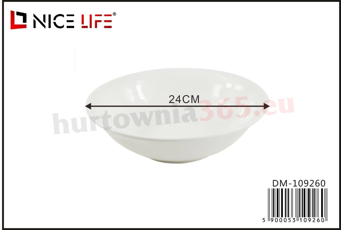 Miska ceramiczna biała okrągła