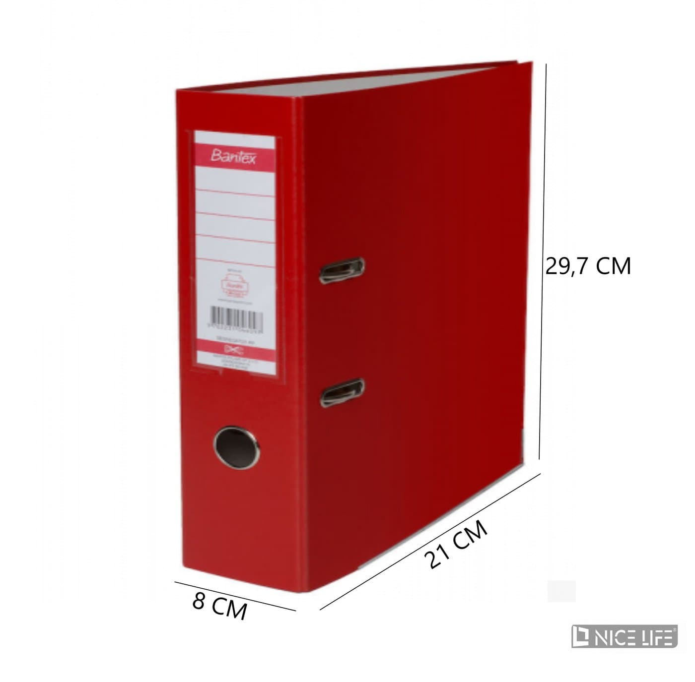 SEGREGATOR SZYNOWY XXL A4/8CM CZERWONY