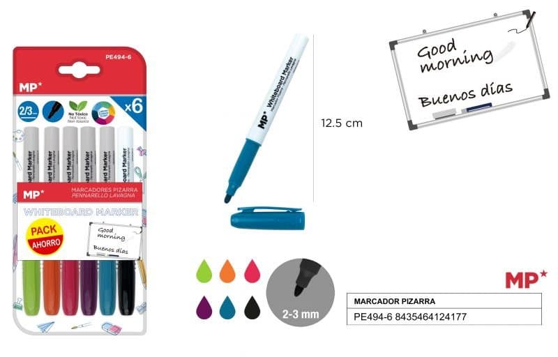 Marker do tablic 6 szt./opakowanie MIX