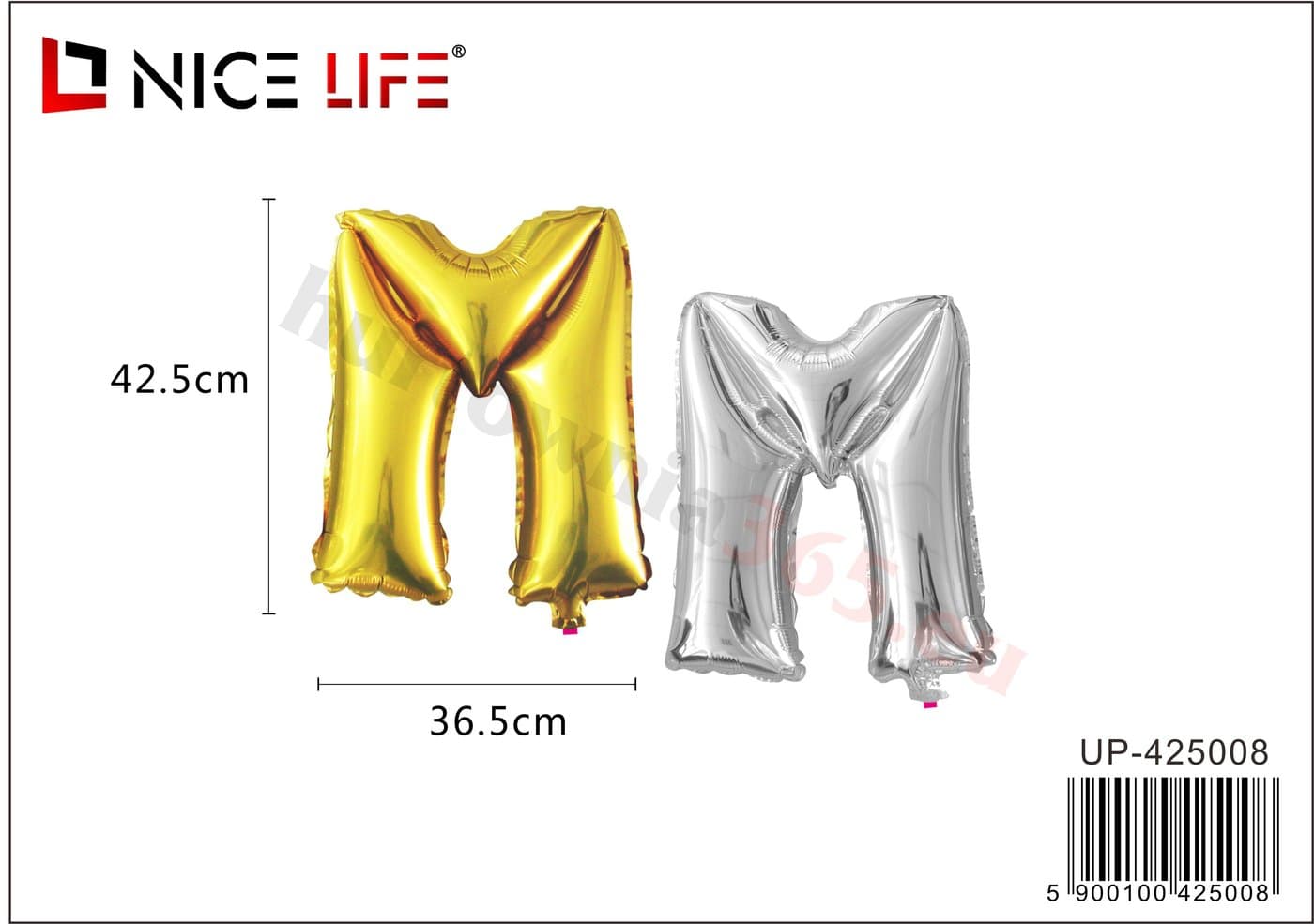 Balony foliowe litera M złote i srebrne