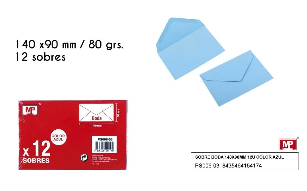 Koperta papierowa niebieska
