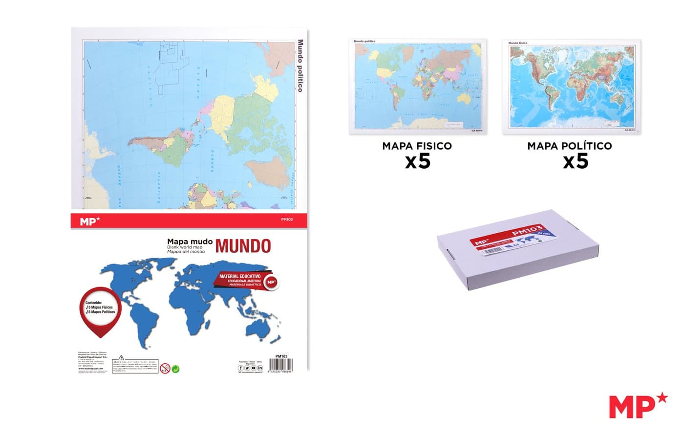 Mapa świata papierowa
