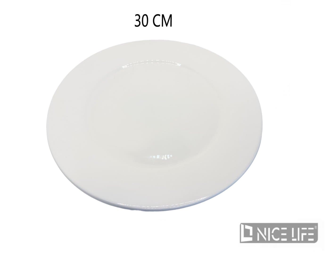 Talerz głęboki ceramiczny biały gładki okrągły