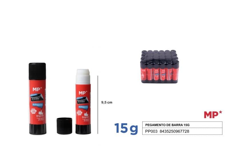 Klej w sztyfcie do papieru czerwono-czarny
