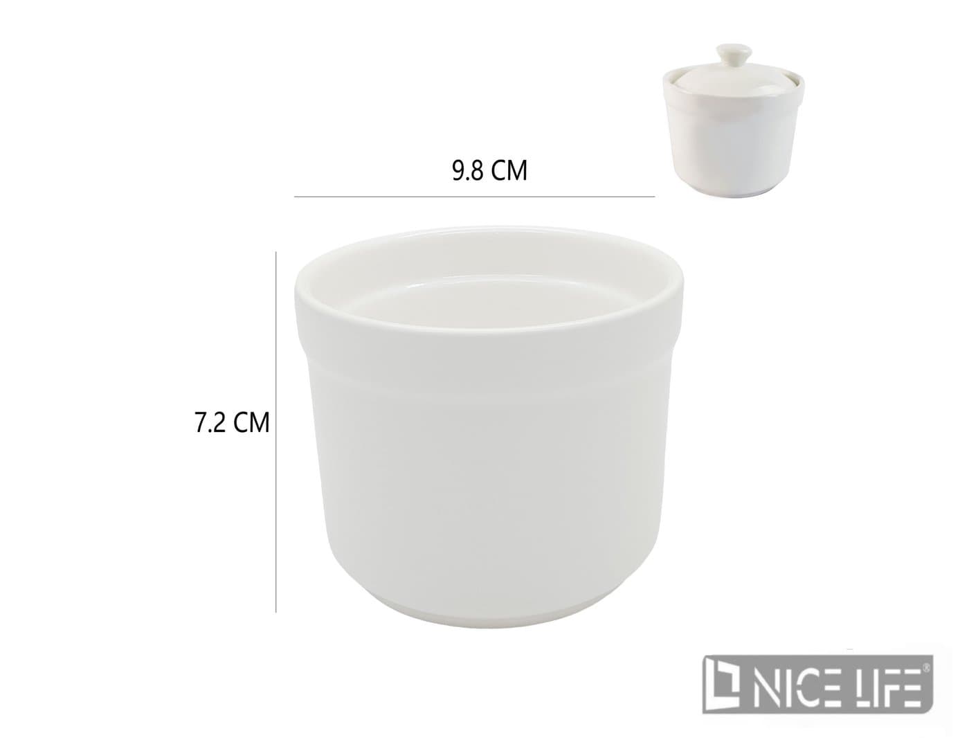 Cukiernica ceramiczna biała