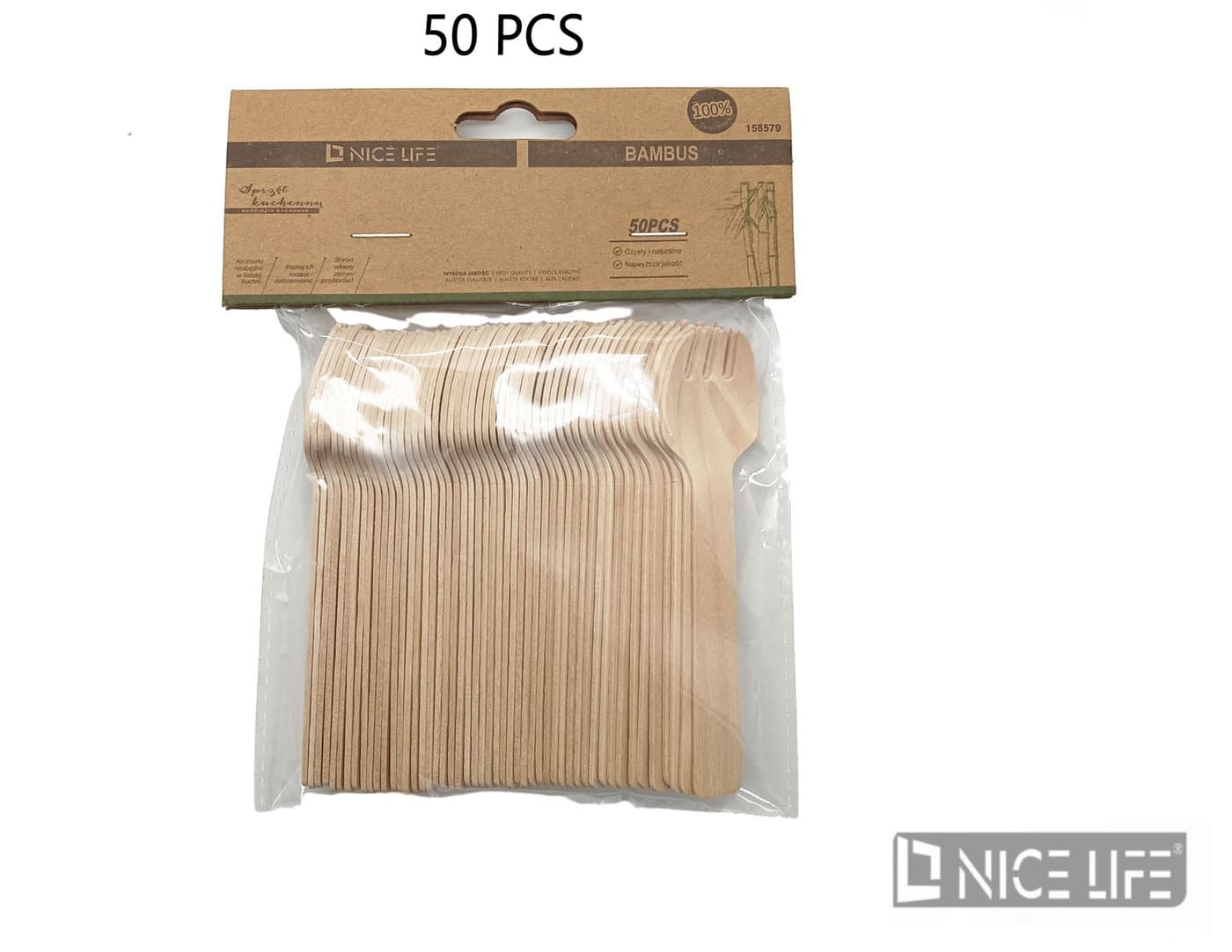 Widelec bambusowy 50szt