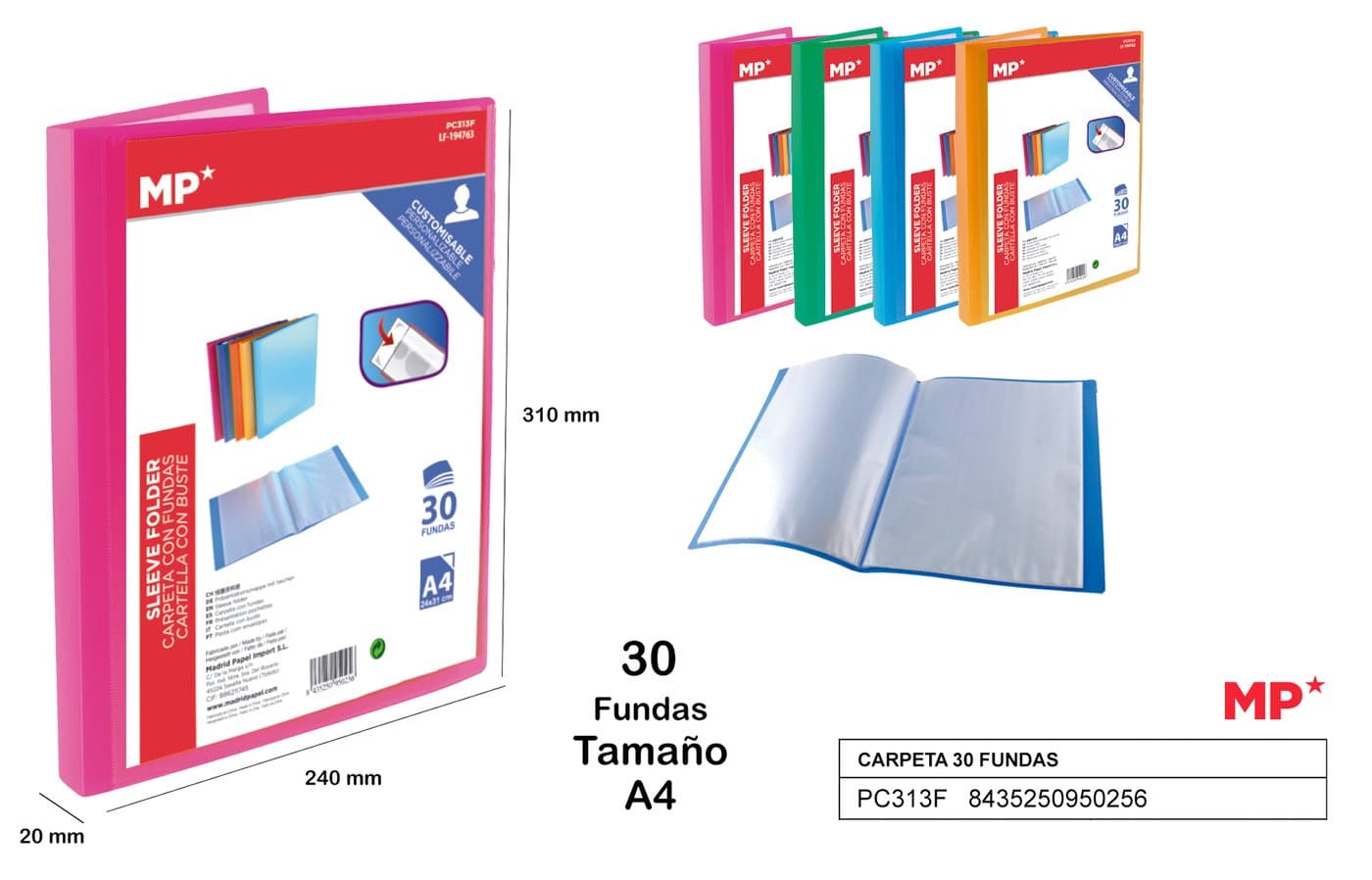 Teczka ofertowa A4 z 30 koszulkami do porządkowania dokumentów
