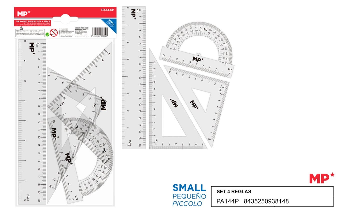 Zestaw geometryczny przezroczysty kompaktowy