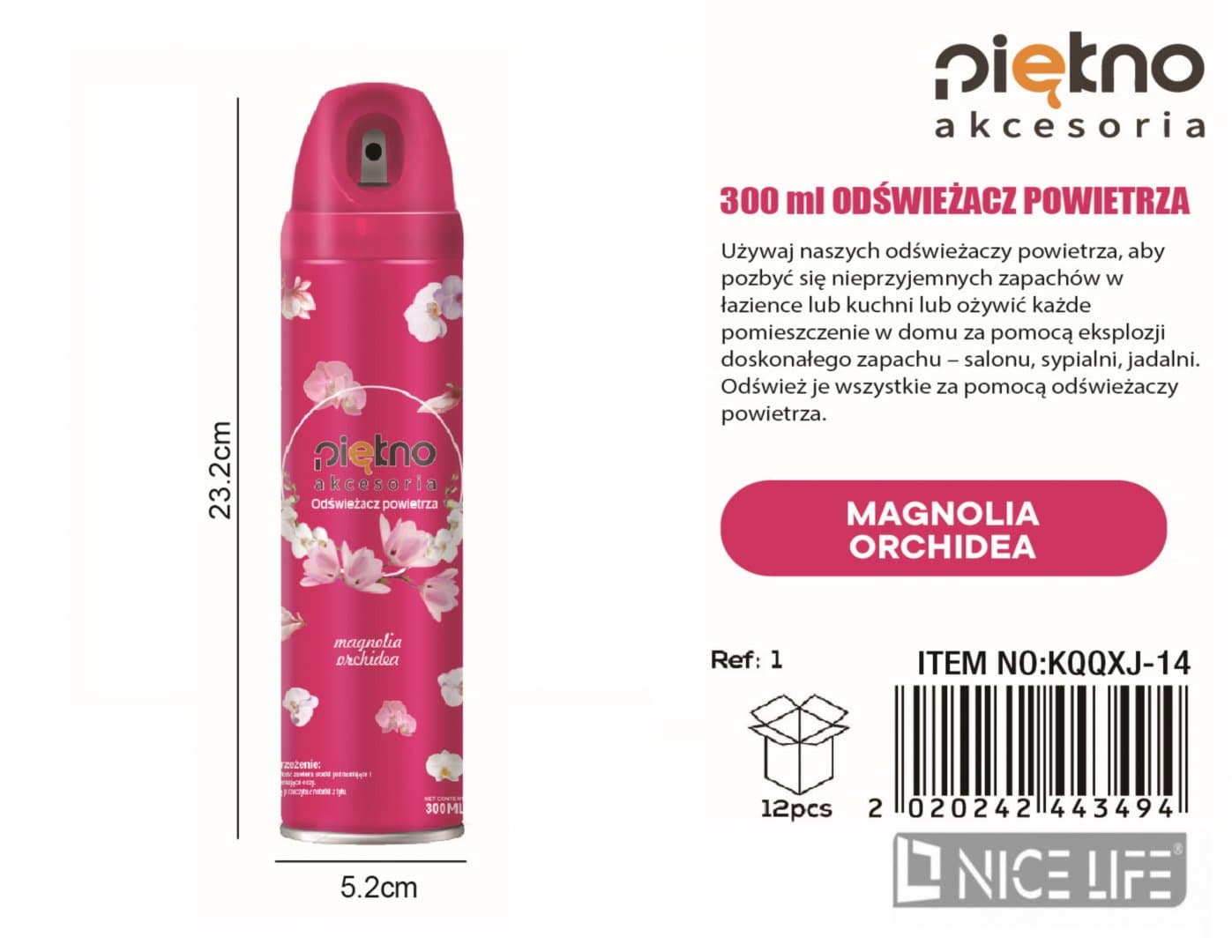300ml Odświeżacz powietrza -Magnolia orchidea