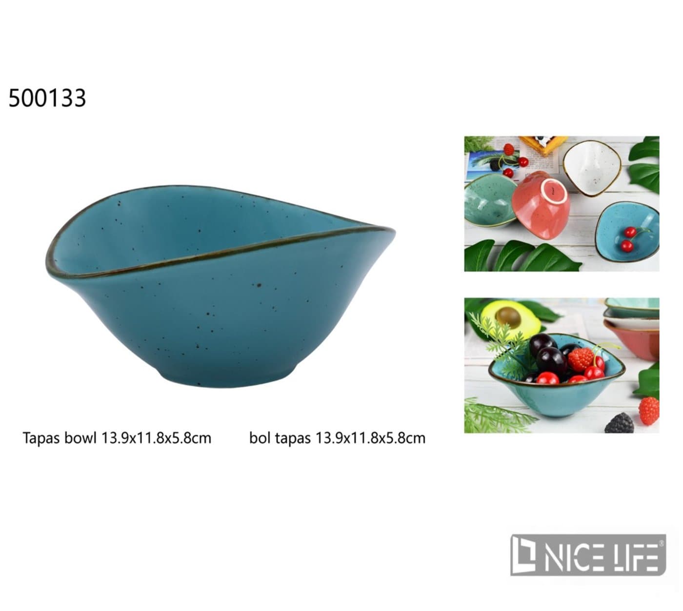 Miska ceramiczna w różnych kolorach, 13,9 × 11,8 × 5,8