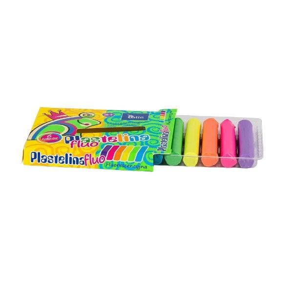 Plastelina FLUO 15g 6kol. TETIS