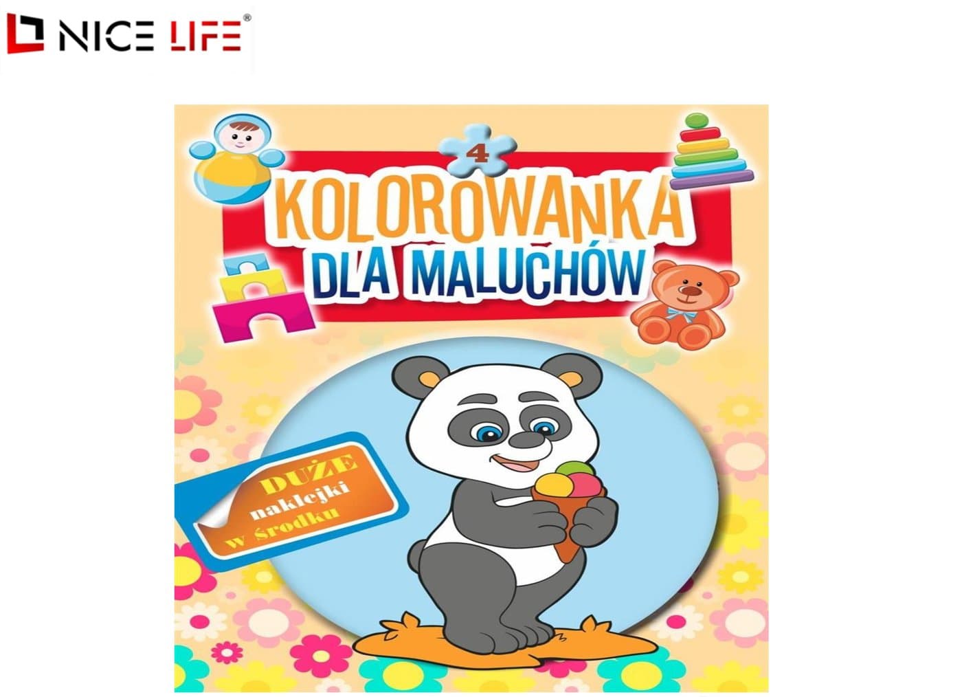 Kolorowanka dla maluchów 4 z motywem pandy