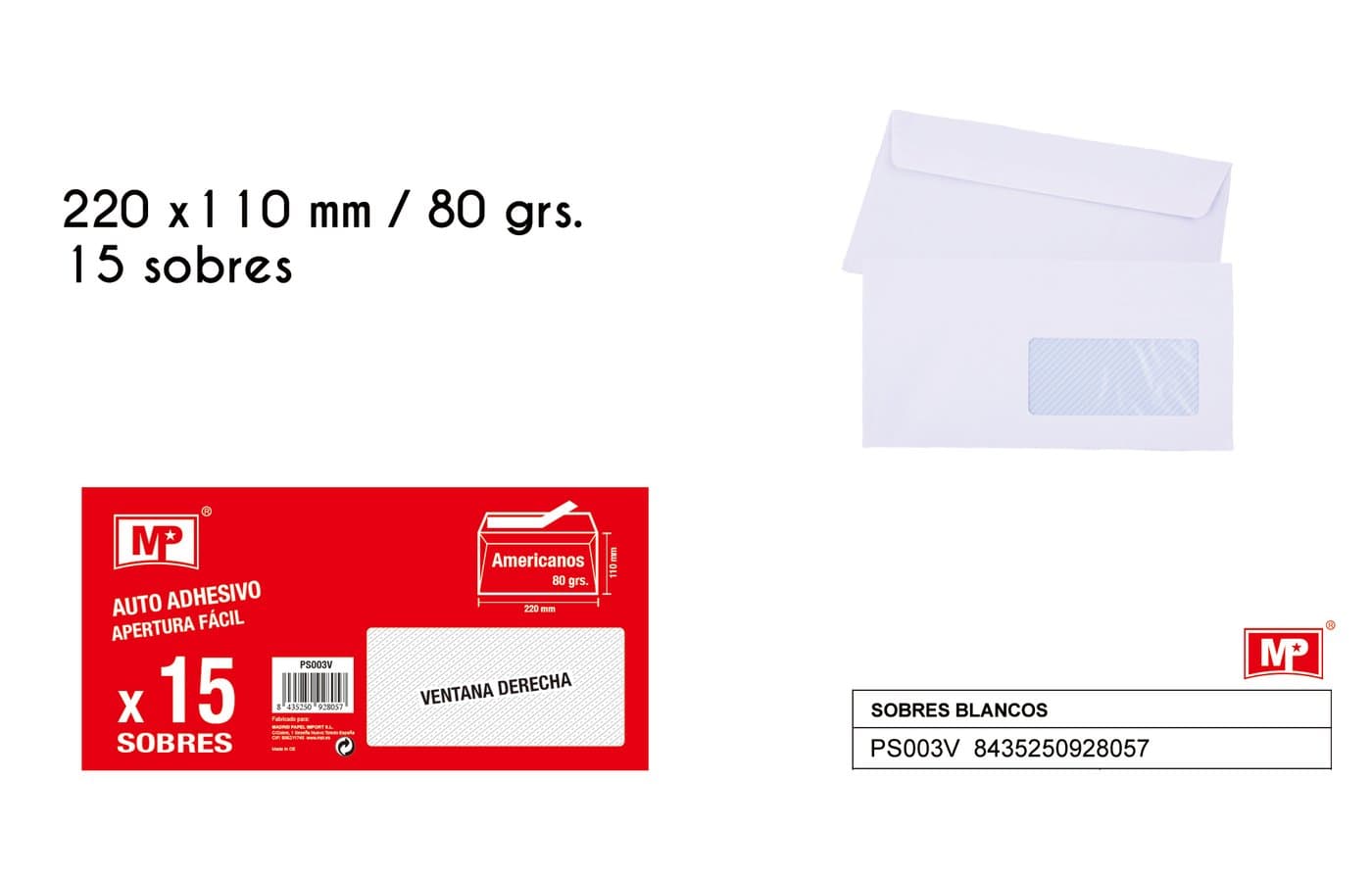 Koperta papierowa biała z okienkiem adresowym