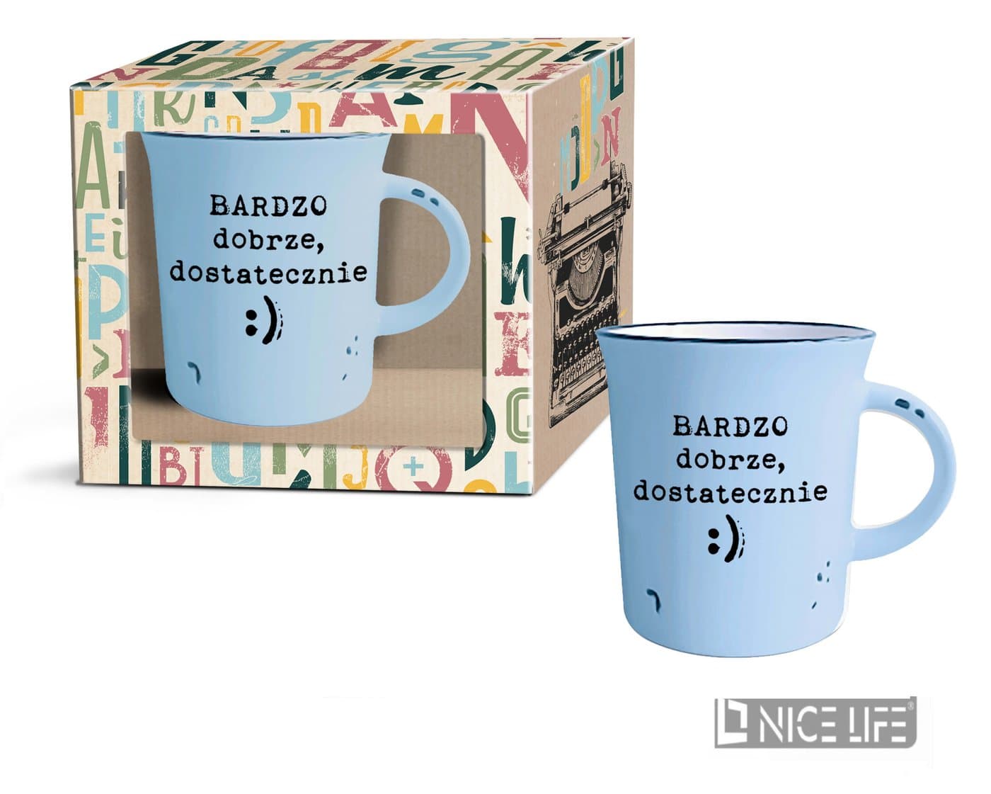 RETRO DRUK- Kubek Garnuszek 320ml BARDZO DOBRZE, DOSTATECZNIE :)