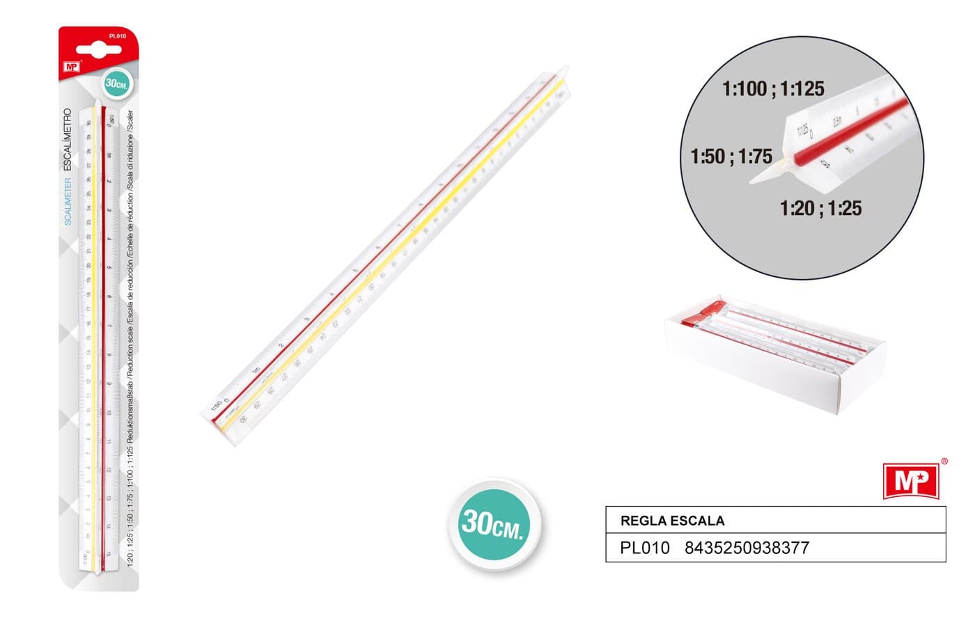 Linijka skalówka 30CM MP