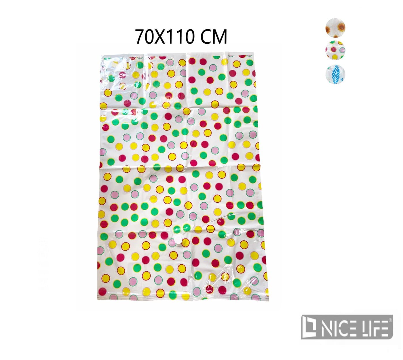 Worek próżniowy w kolorowe grochy 70 × 110 cm