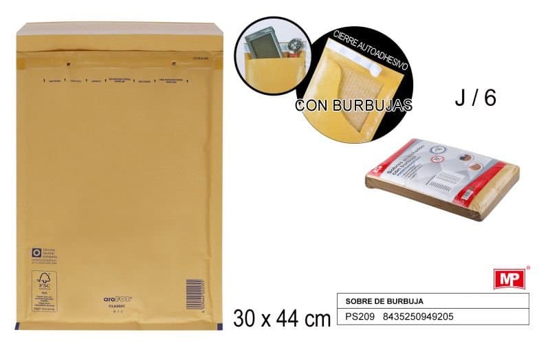 Koperta bąbelkowa papierowa 300 × 440 mm